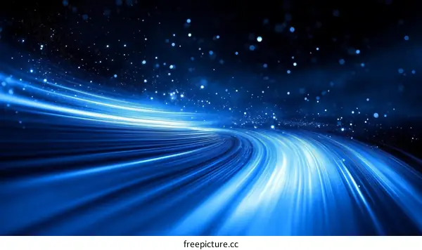 Abstract Blue Light Trails and Cosmic Background
