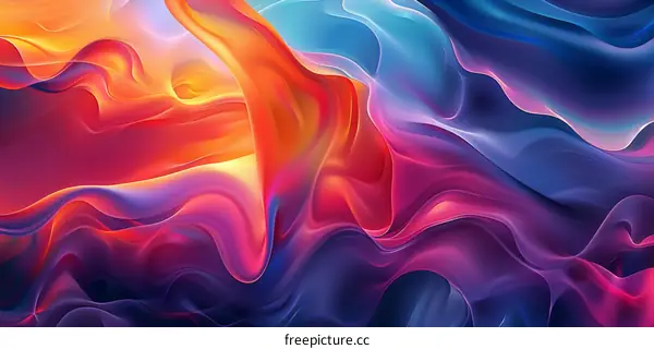 Abstract Colorful Liquid Flow Design
