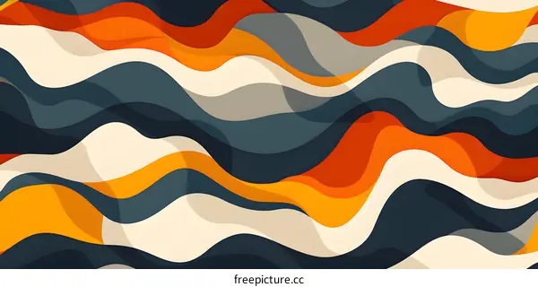 Colorful abstract waves background