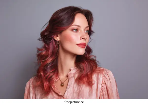 Close-up Portrait of a Woman with Trendy Hair