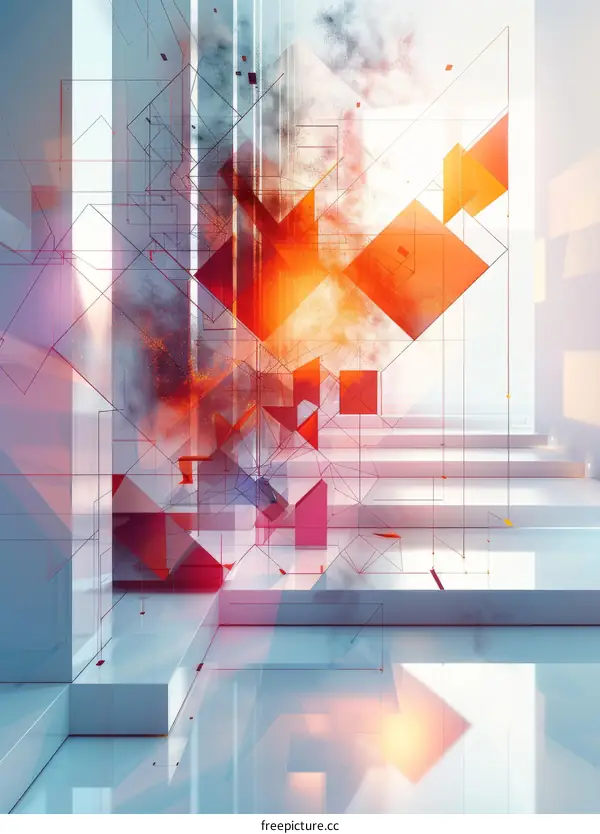 Geometric Shapes in Modern Architectural Space