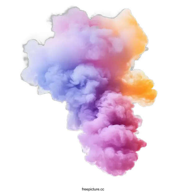 [Transparent Background PNG]Abstract Colorful Smoke On transparent background