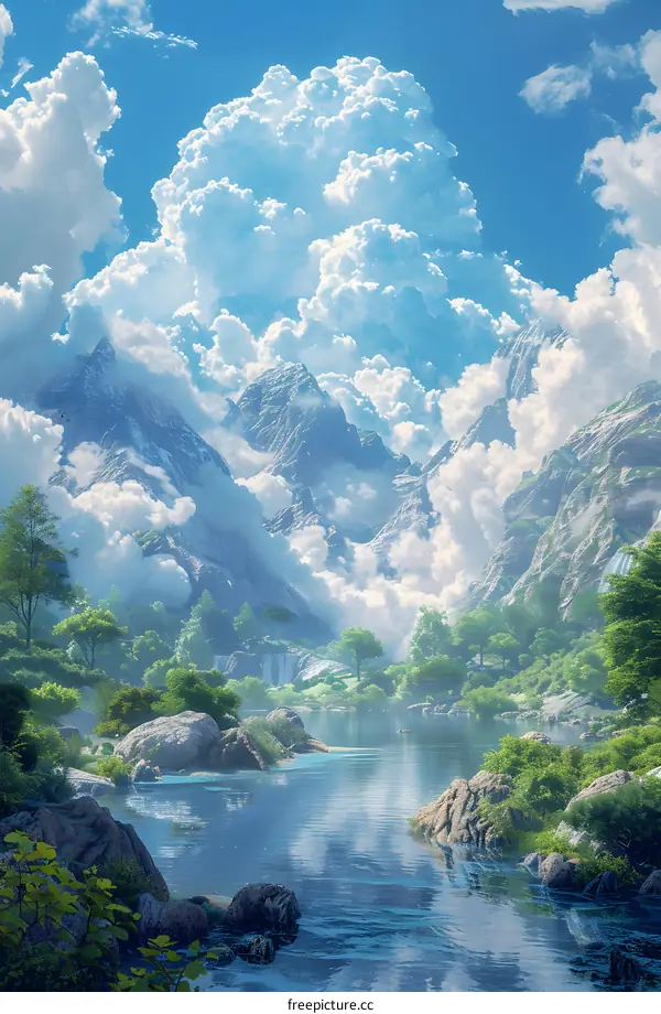 Fantasy landscape illustration