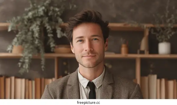 Close-up Portrait of a Caucasian Businessman