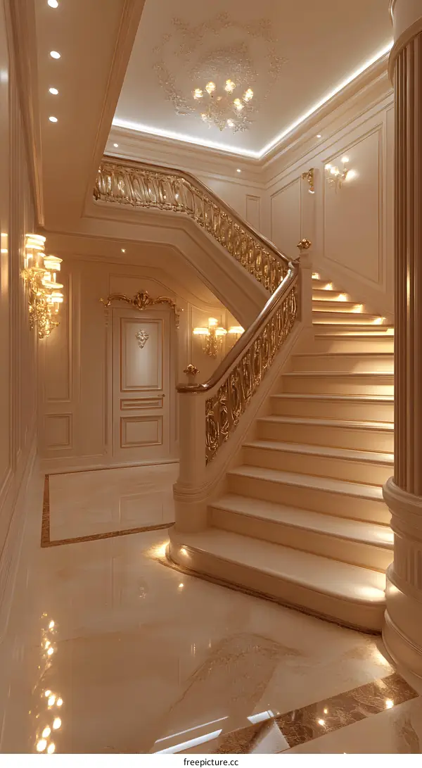 Luxury Interior Design with Elegant Staircase