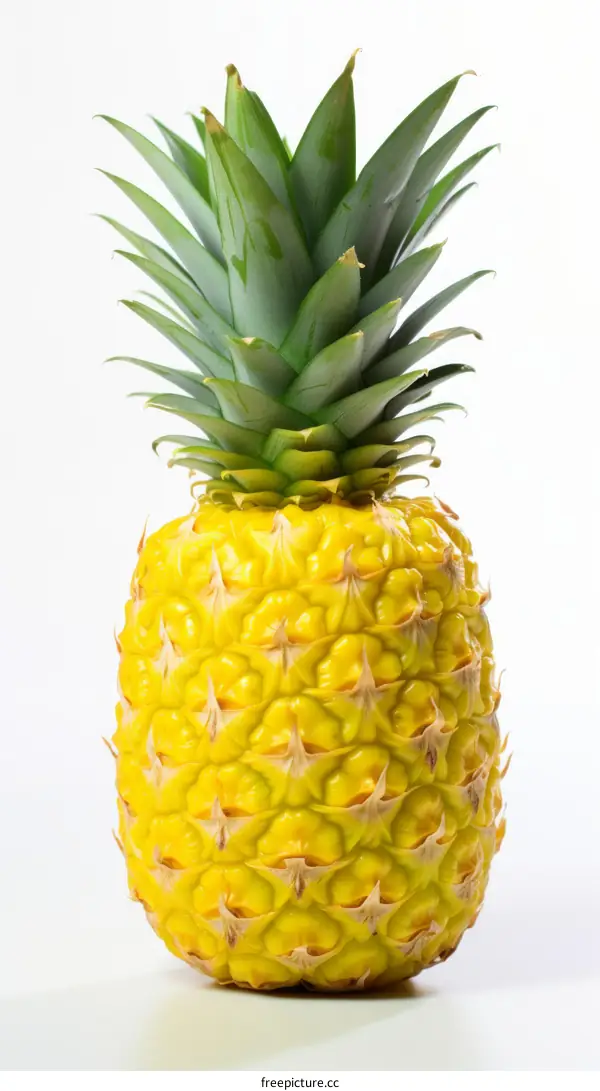 A Vibrant Showcase of a Ripe Pineapple