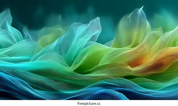 Abstract Colorful Flowing Fabric Design