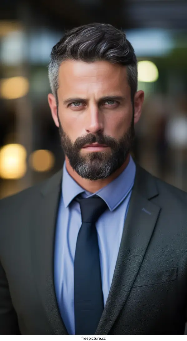 Portrait of a handsome businessman wearing a suit and tie