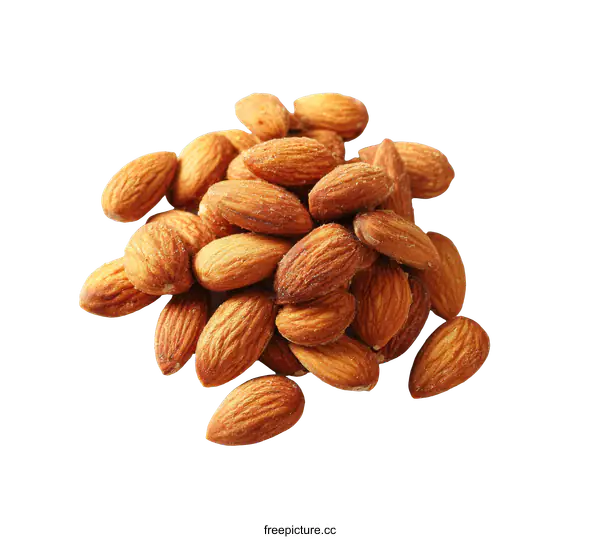 [Transparent Background PNG]Close Up Pile of Roasted Almonds
