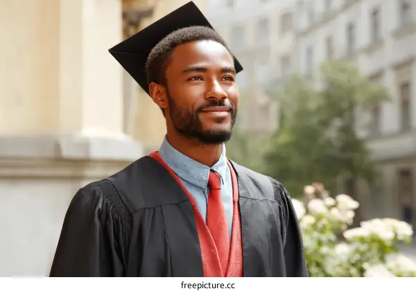 Proud Graduation Day Celebration of a Young Man