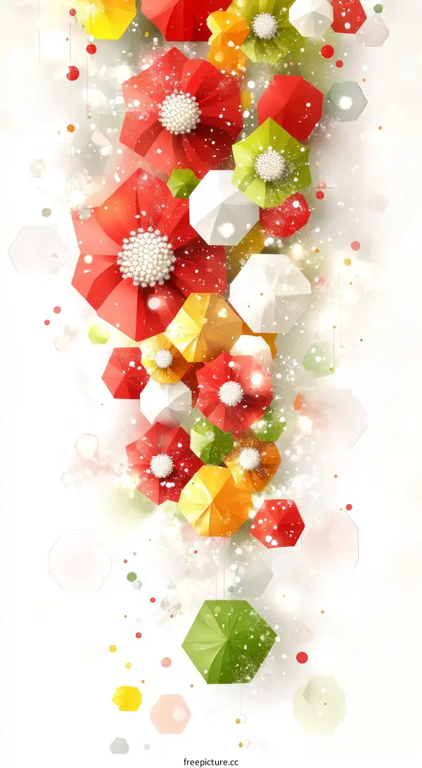 Abstract Geometric Flower Arrangement Design