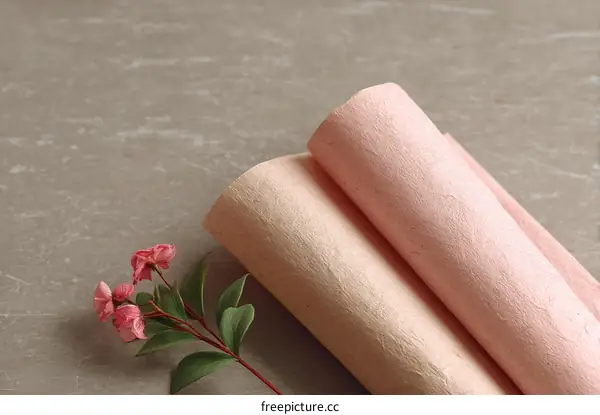 Rolls of Natural Hand-Made Paper