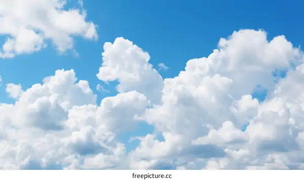 Mesmerizing White Clouds in Azure Blue Sky