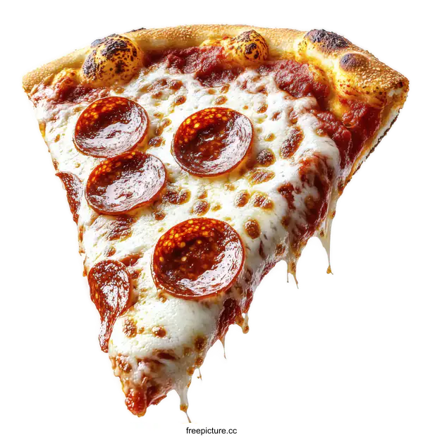 [Transparent Background PNG]Delicious Pizza Slice with Melted Cheese