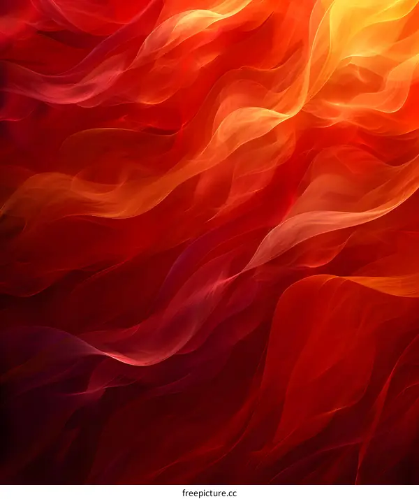 red orange yellow abstract fluid art painting