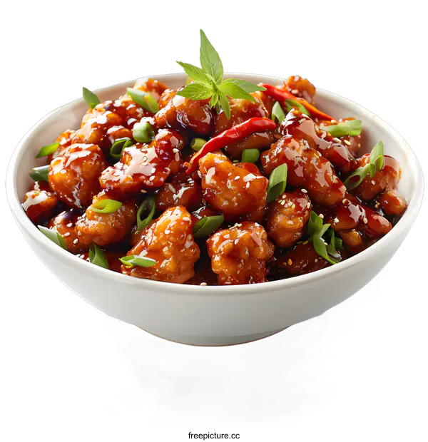 [Transparent Background PNG]Bowl of Delicious Chicken