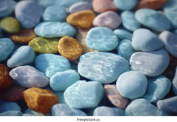 Colorful Pebble Stones Abstract Background