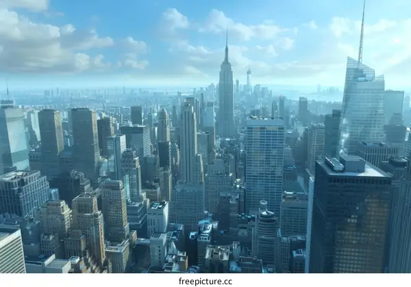 Iconic New York City Skyline with Empire State Building