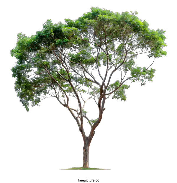[Transparent Background PNG]Green Tree Isolated on White Background