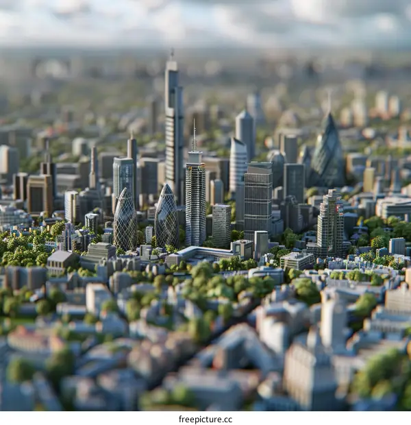 Digital Illustration of a Cityscape