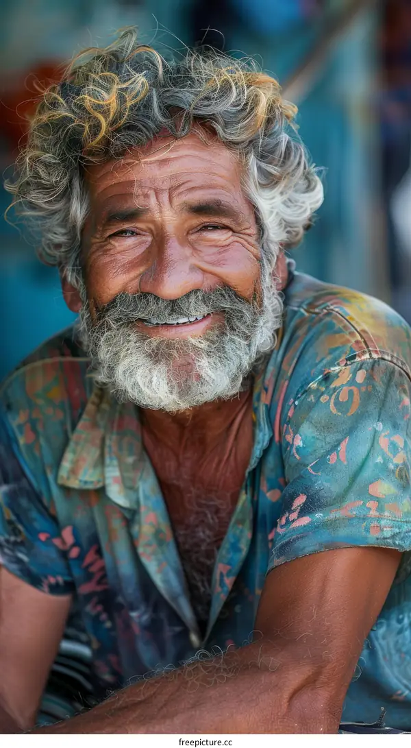 Portrait of a Smiling Elderly Man