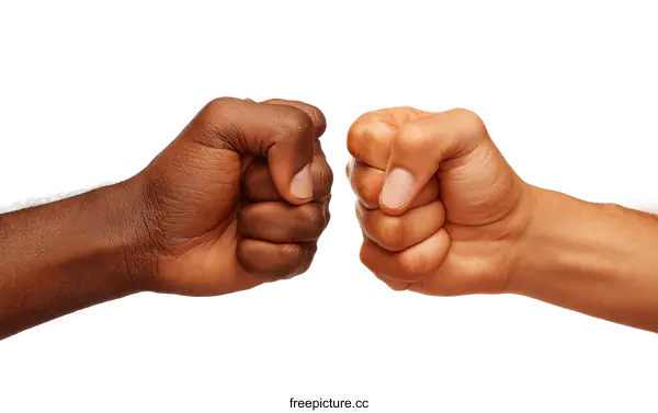 [Transparent Background PNG]Two Hands in Fists Facing Each Other