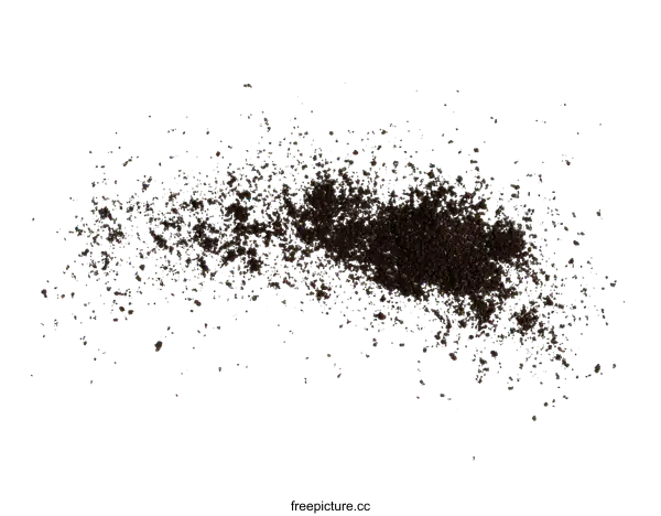 [Transparent Background PNG]Scattered Soil Particles on White Background