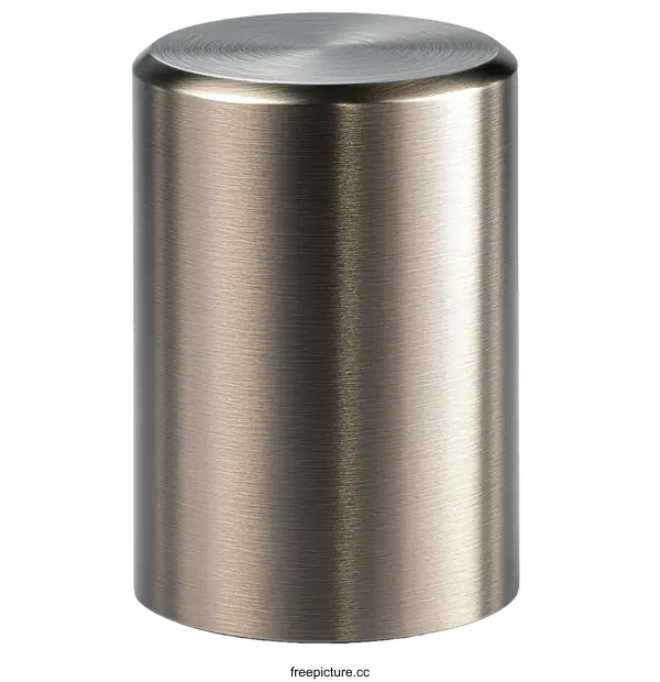 [Transparent Background PNG]Brushed Metal Cylinder Object