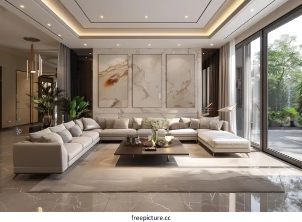 Luxurious and Minimalist Living Room