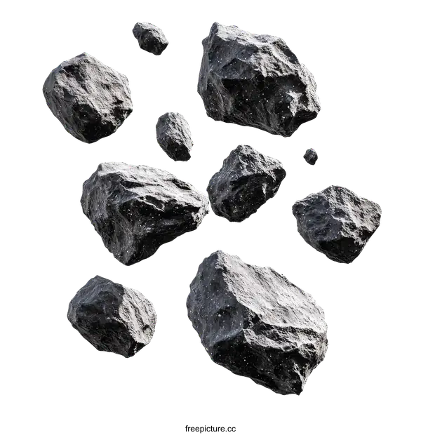 [Transparent Background PNG]Abstract Falling Rocks Illustration