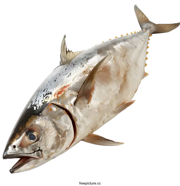 [Transparent Background PNG]Fresh whole tuna fish on white background