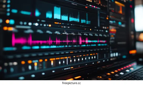 Digital Audio Workstation Interface Close-up