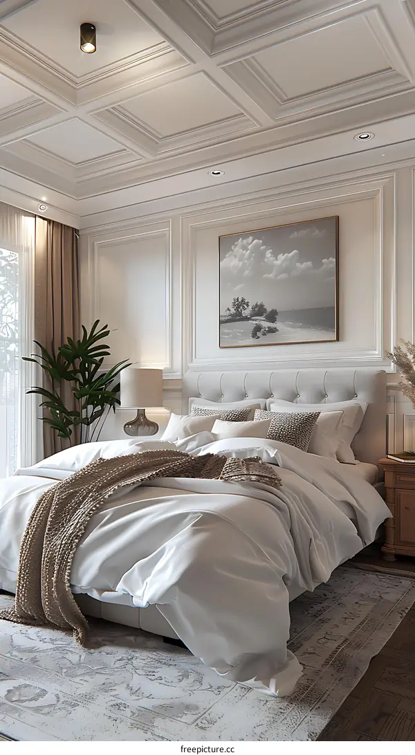 Modern minimalist style bedroom renderings
