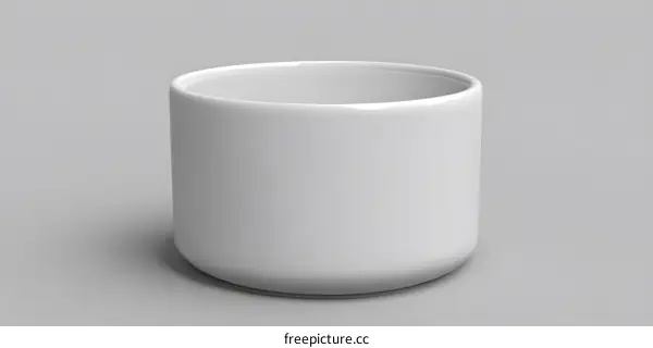White Ceramic Cup Mockup on Grey Background