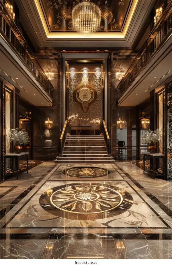 Luxurious Grand Hotel Lobby Interior Design