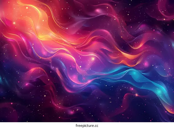 Abstract Colorful Space Nebula Background