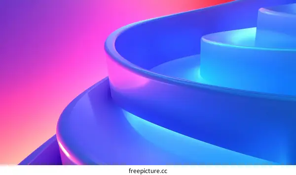 Abstract Geometric Neon Gradient Shapes