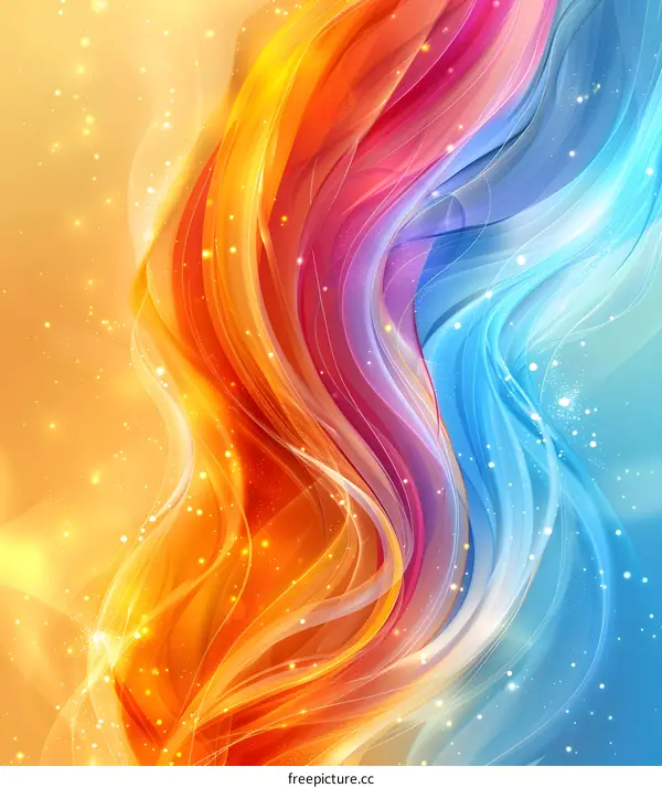 Wavy colorful abstract background