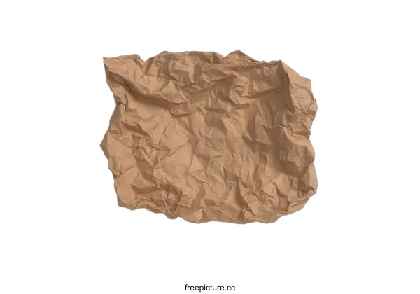 [Transparent Background PNG]Crumpled Brown Paper Texture Background