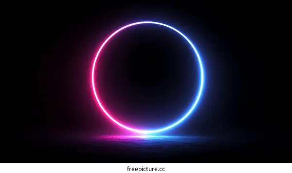 Neon Circle Abstract Background Design