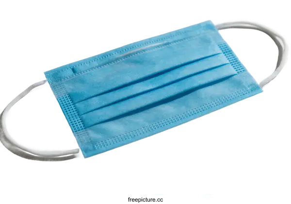 [Transparent Background PNG]Disposable blue surgical mask for protection and hygiene