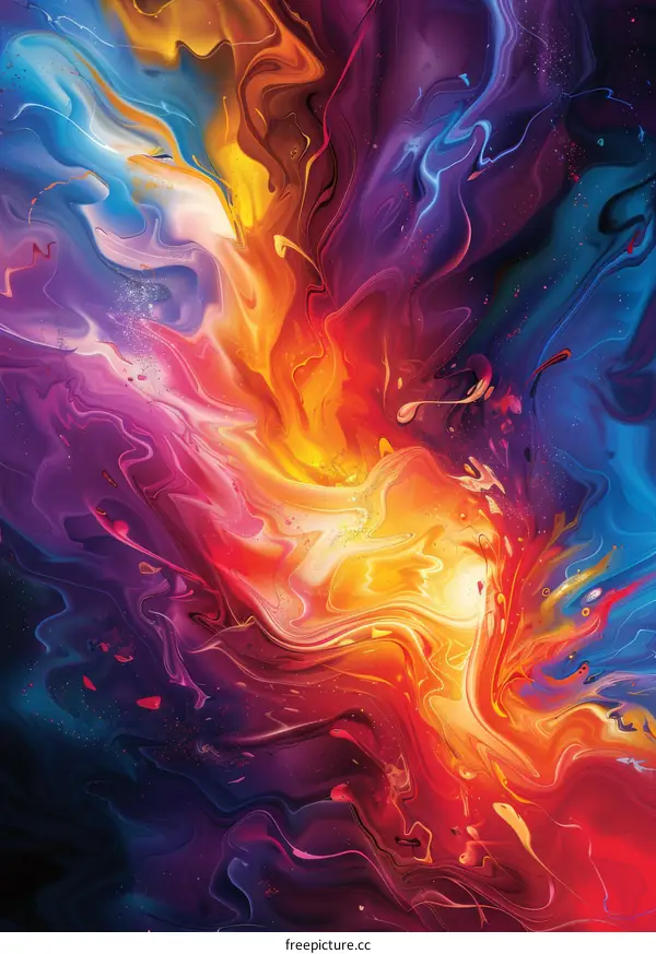 Abstract Liquid Art Painting