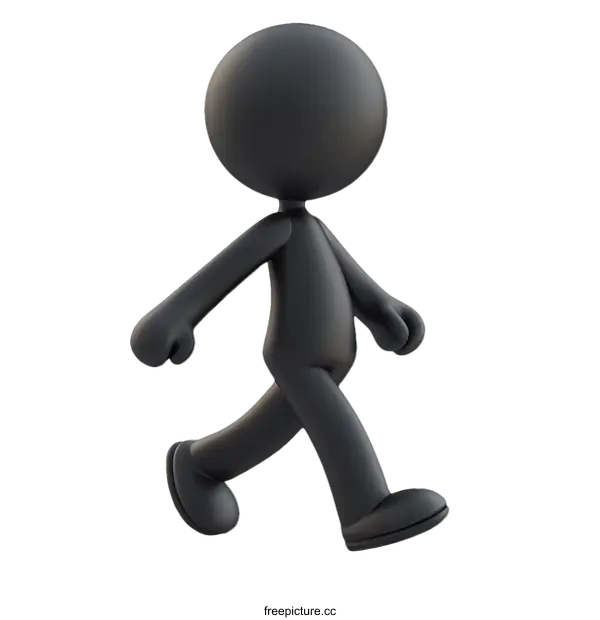 [Transparent Background PNG]Cartoon Character Walking Illustration