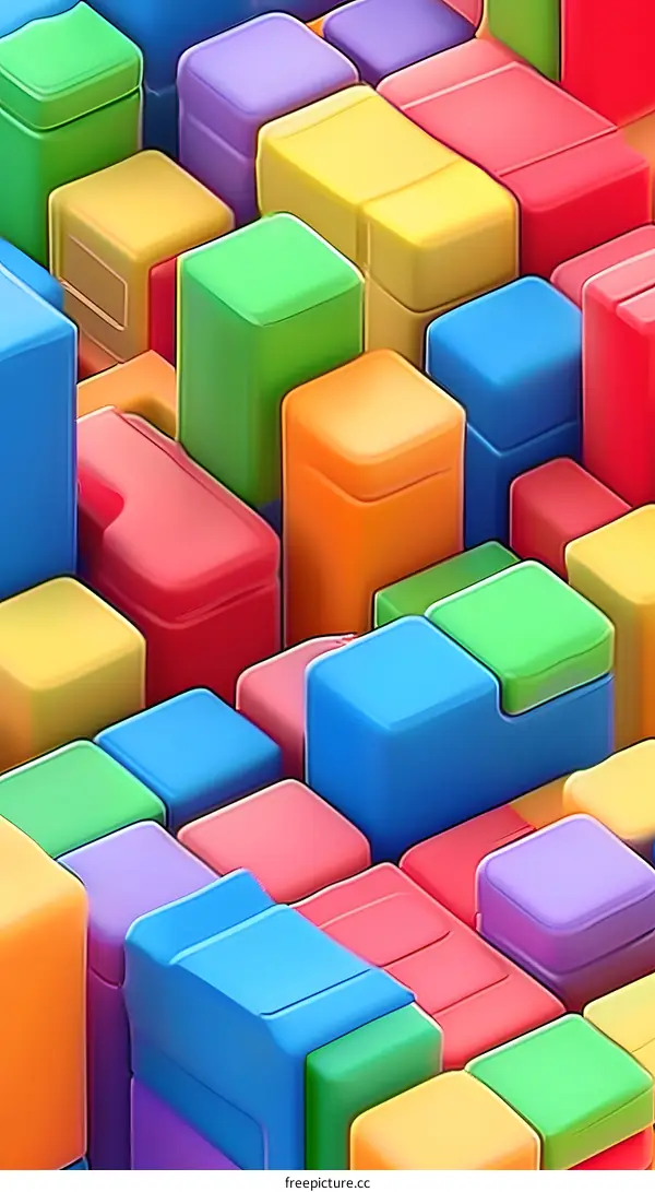 Colorful Abstract Blocks Background