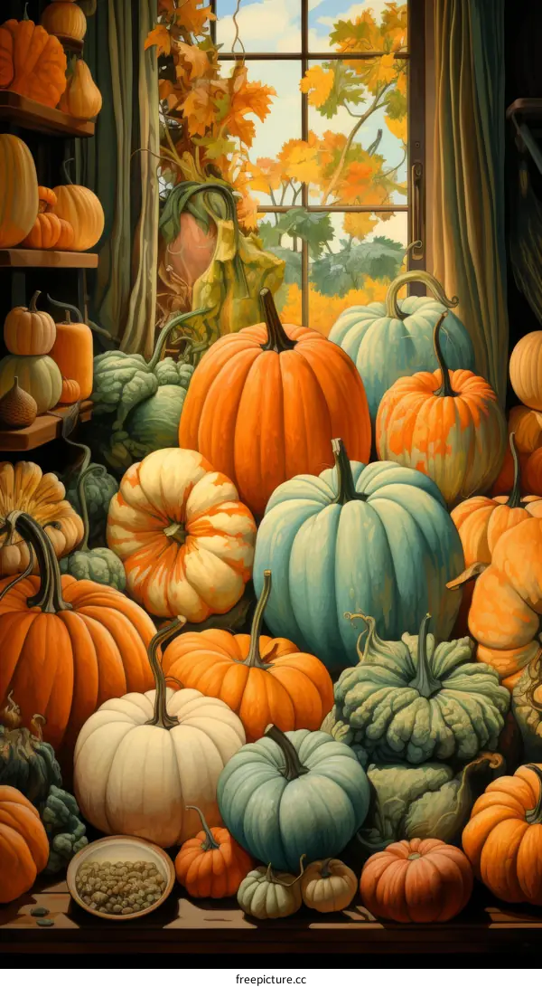 A Plethra of Pumpkins and Gourds of Every Size and Color