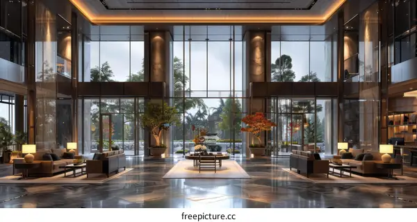 Modern Luxurious Hotel Lobby Design