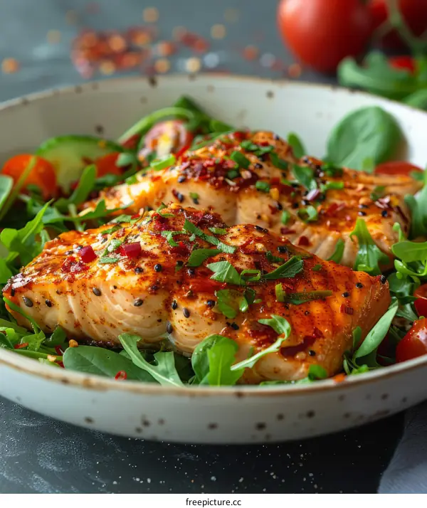Grilled Salmon with Fresh Salad: Healthy & Delicious