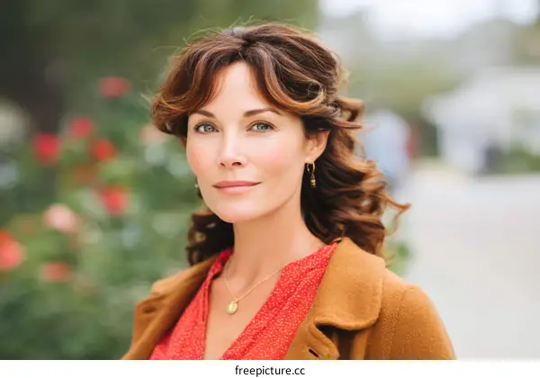 Portrait of a Caucasian Woman in Outdoor Setting