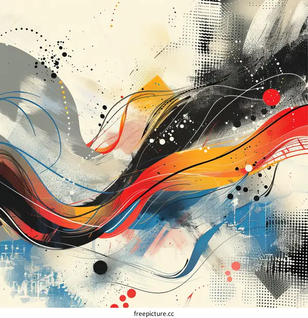 Abstract Geometric Acrylic Painting