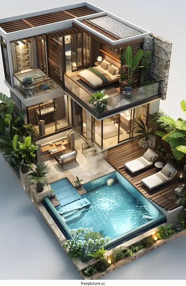 A modern style villa